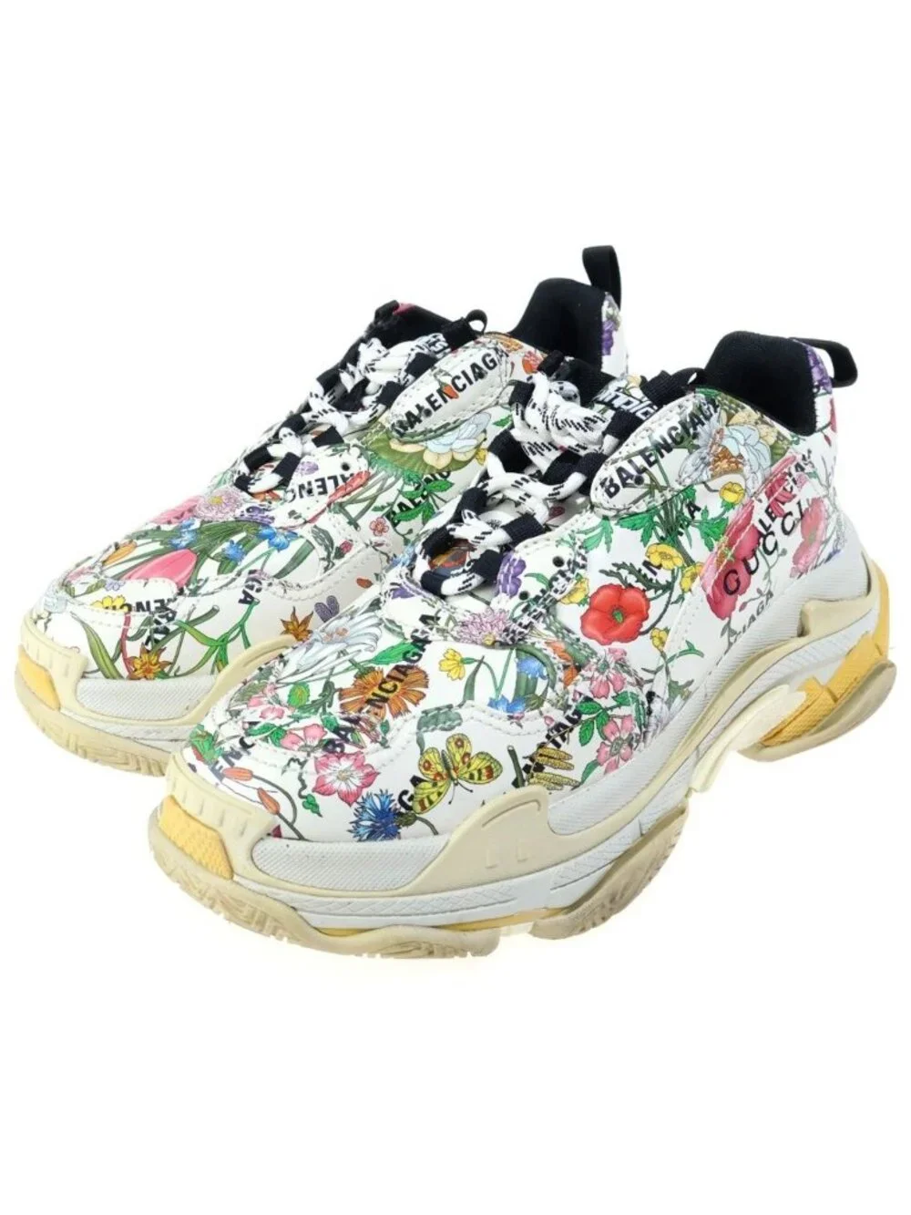 Gucci the Hacker Project Triple S Flora Print Low Sneakers Multi